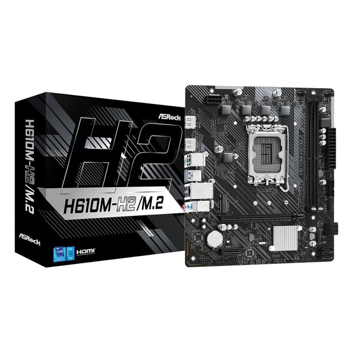 ASROCK H610M-H2/M.2 Placa Base Intel H610 DDR4 mATX LGA 1700 2xHDMI Retail 0 ASROCK H610M-H2/M.2 Placa Base Intel H610 DDR4 mATX LGA 1700 2xHDMI Retail 0