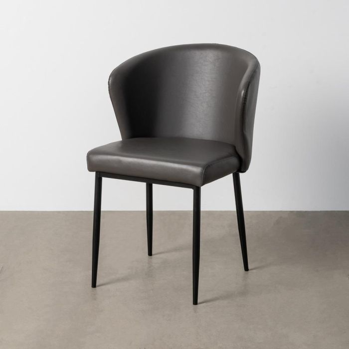 Silla Gris Simil Piel Contract 59 X 55 X 80 cm