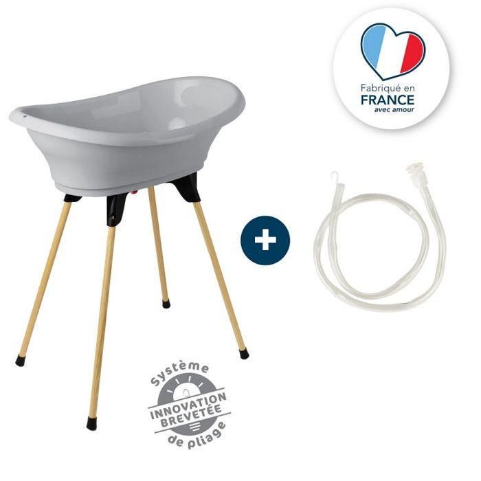 THERMOBABY Kit de baño VASCO Charm gris: bañera + pies + desagüe THERMOBABY Kit de baño VASCO Charm gris: bañera + pies + desagüe
