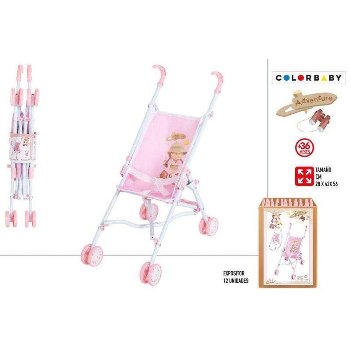 Color Baby Silla de Muñeca Plegable Adventure Pink 28x42x56 cm 1