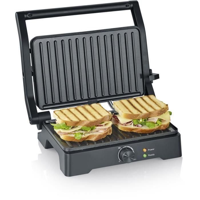 Parrilla SEVERIN - KG2391 - Superficie de cocción 28x17cm - Apertura 180°C - 1800W 2