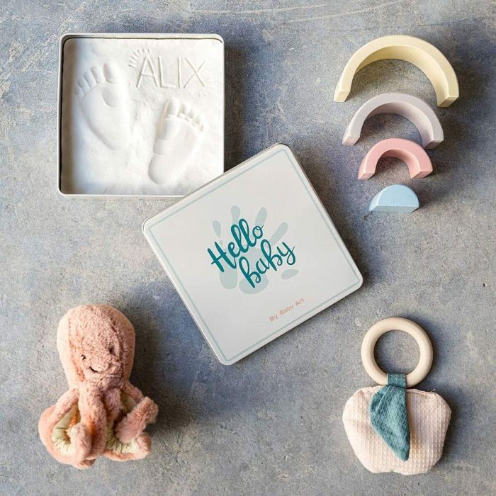 Baby Art Magic Box Kit Huellas y Manos de Bebé Cuadrado en Caja Metálica - Pasta Dermatológicamente Testada Sin Horno Regalo Nacimiento Bautismo 8 Baby Art Magic Box Kit Huellas y Manos de Bebé Cuadrado en Caja Metálica - Pasta Dermatológicamente Testada Sin Horno Regalo Nacimiento Bautismo 8
