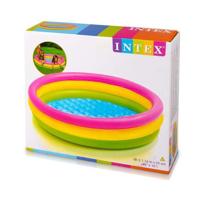 Piscina hinchable 3 aros colores con suelo hinchable (capacidad 131 litros) (+ 2 años)114x25 cm - modelos surtidos 1 Piscina hinchable 3 aros colores con suelo hinchable (capacidad 131 litros) (+ 2 años)114x25 cm - modelos surtidos 1