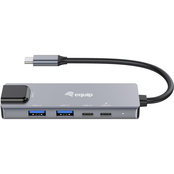 EQUIP 133496 Adaptador USB-C a RJ45 2500 Mbps con 2x USB 3.2 + 1x USB-C y 100W PD 3