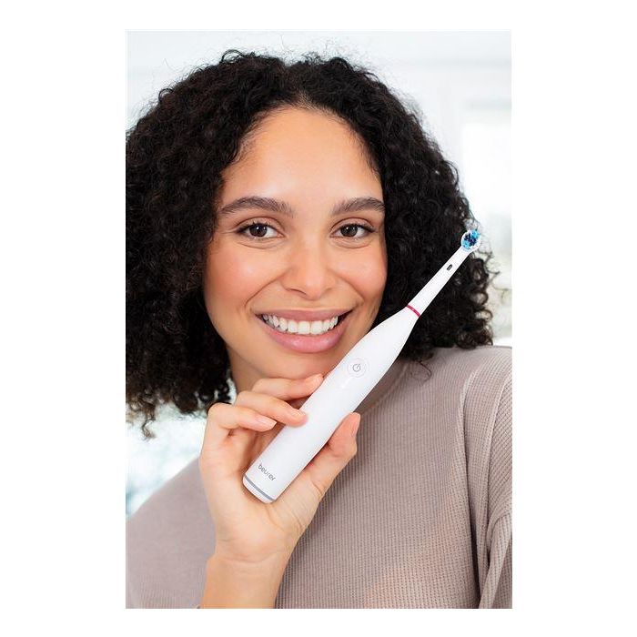 Beurer TB-30 Cepillo Dental Eléctrico Blanco, 2 Programas Limpieza y Encías Sensibles, Tecnología Oscilante y Pulsátil, Temporizador 2 Minutos 7