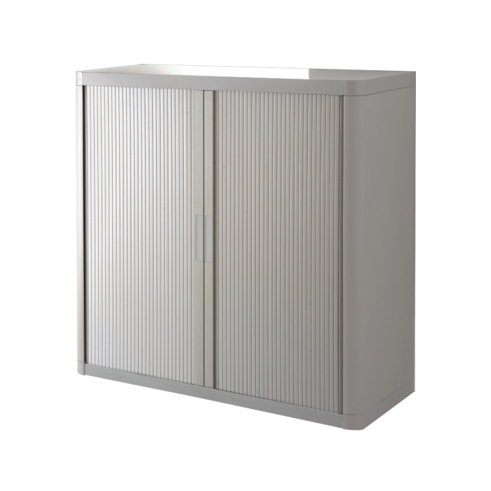 Paperflow Armario con 2 Puertas Correderas y Cerradura Color Gris Estructura de Acero y Poliestireno 1