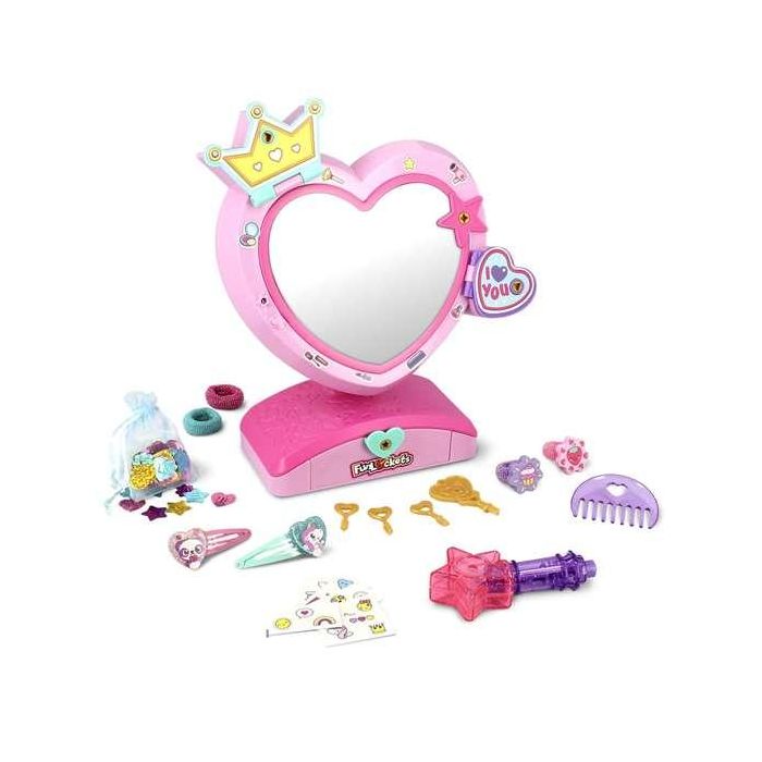 Espejo secreto fun lockets lleno de compartimentos. incluye más de 20 sorpresas y un aplicador con brillos para el pelo. 3 Espejo secreto fun lockets lleno de compartimentos. incluye más de 20 sorpresas y un aplicador con brillos para el pelo. 3