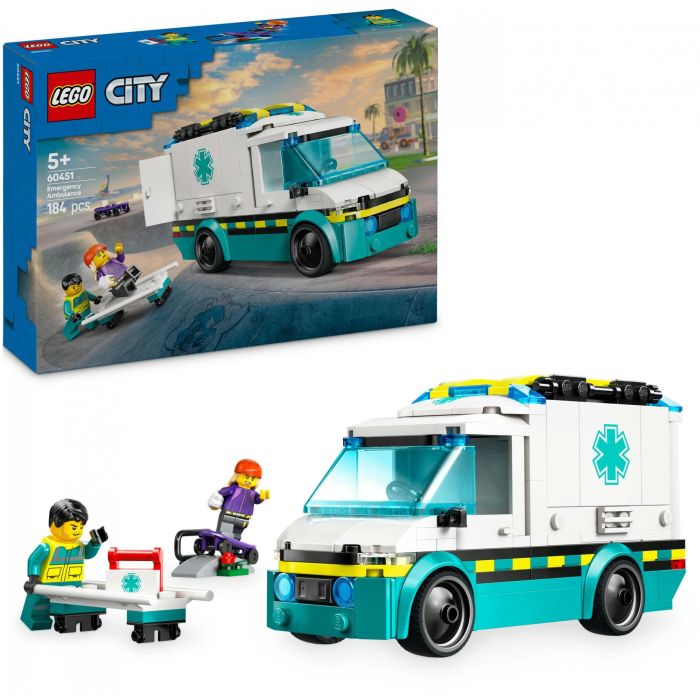 LEGO 60451 City Ambulancia de Emergencias, Juego de Construcción, 184 Piezas, Juguete para Niños de 5+ Años 13