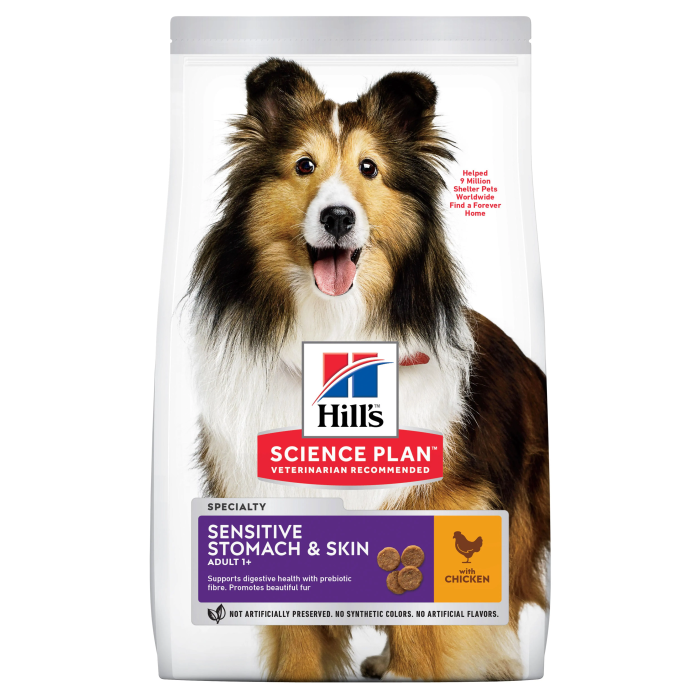Hill'S Hsp Canin Adult Sensit Stomach Skin Medium Pollo 14 kg