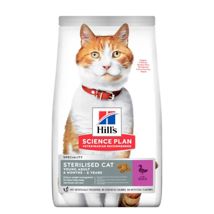 Hill'S Hsp Feline Young Adult Sterilised Pato 7 kg