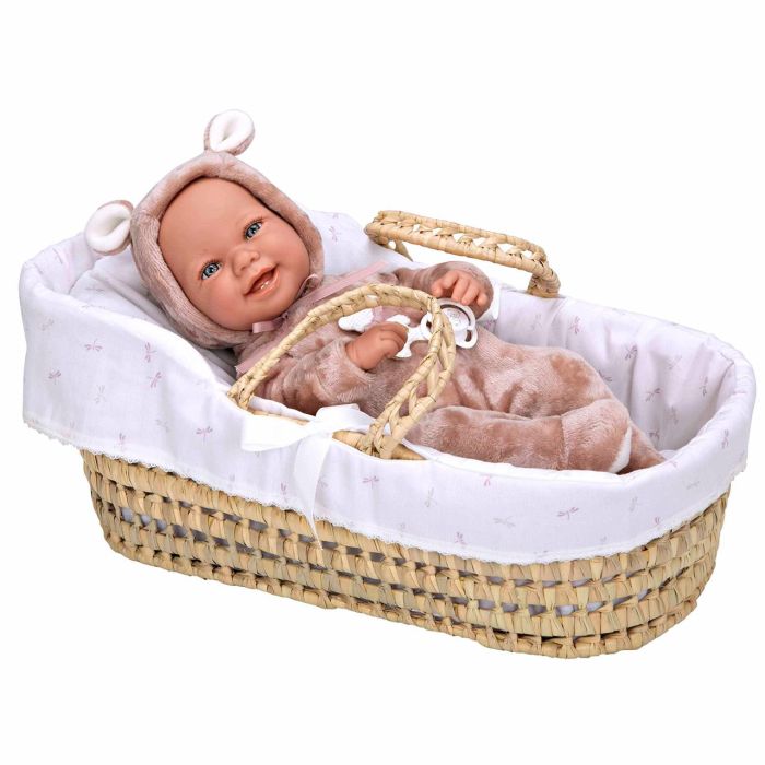 Muñeca Elegance 42Cm Zoe Rosa C/Canastilla 65381 Arias