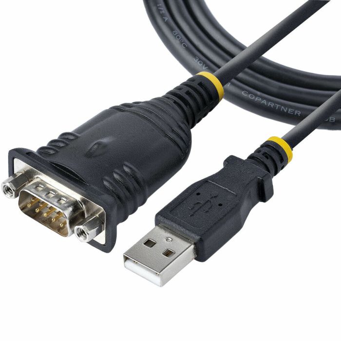 Cable USB a Puerto Serie 1P3FP-USB-SERIAL Negro