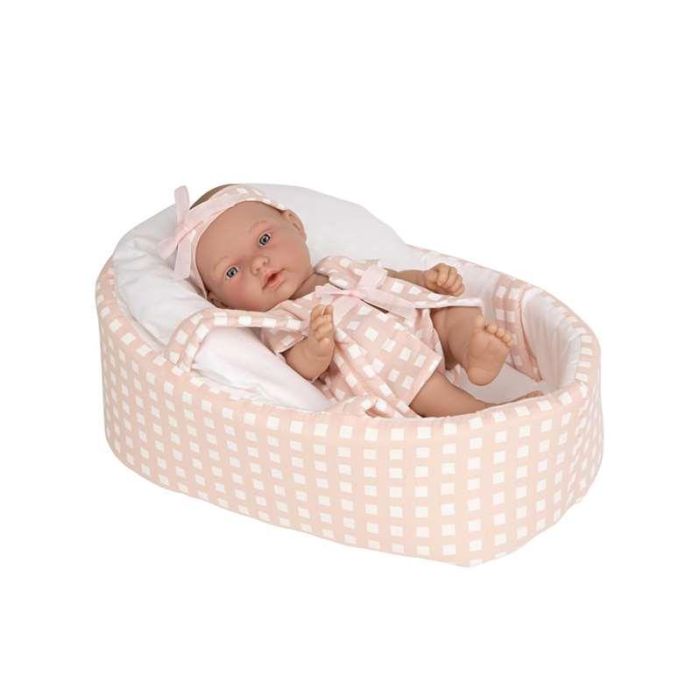 Muñeca elegance 26 cm pillines rosa c/capazo