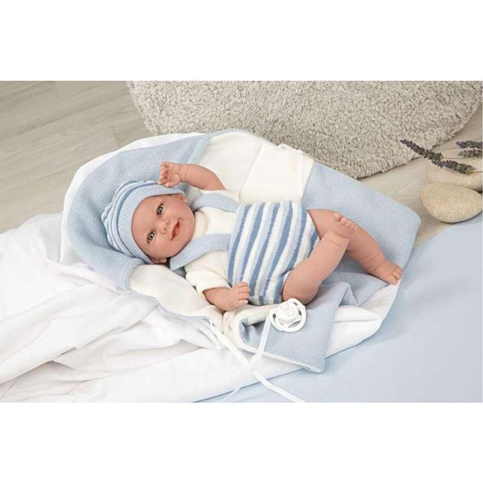 Muñeco Elegance 35Cm Babyto Azul C/ Manta 60751 Arias 4