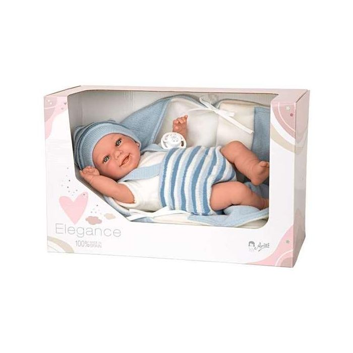 Muñeco Elegance 35Cm Babyto Azul C/ Manta 60751 Arias 5