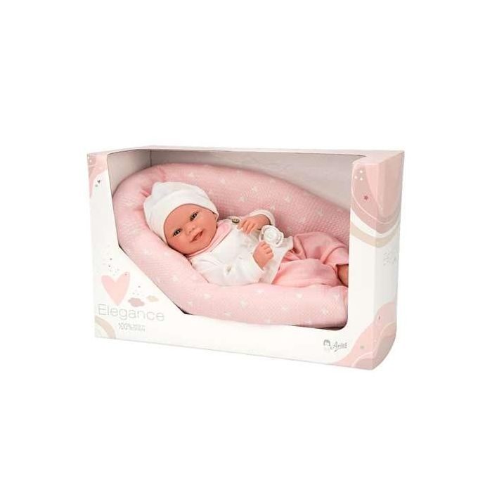 Muñeca Elegance Colin Rosa Con Cojin Lactancia. Incluye Chupete (Muñeco Con Peso) 40 Cm 6