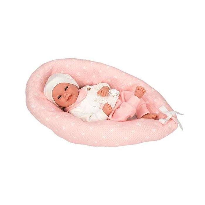 Muñeca Elegance Colin Rosa Con Cojin Lactancia. Incluye Chupete (Muñeco Con Peso) 40 Cm 7