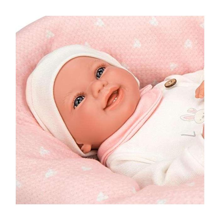 Muñeca Elegance Colin Rosa Con Cojin Lactancia. Incluye Chupete (Muñeco Con Peso) 40 Cm 9