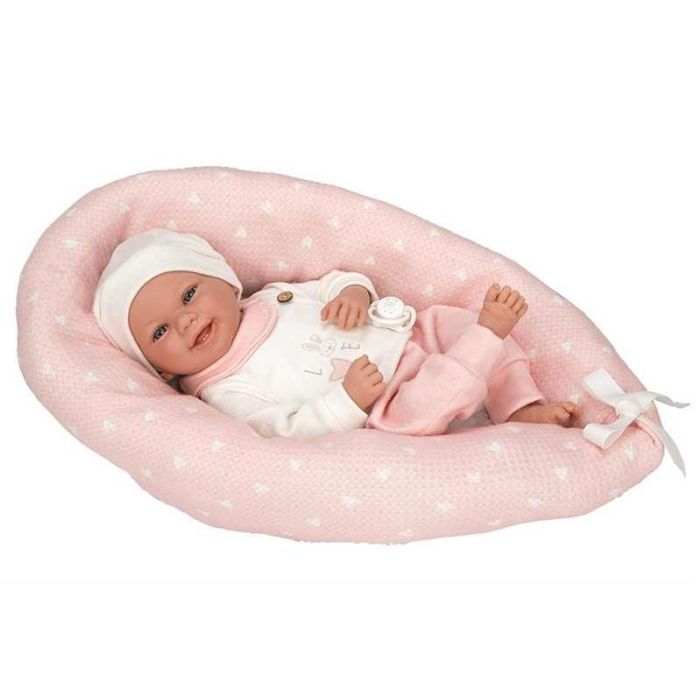 Muñeca Elegance Colin Rosa Con Cojin Lactancia. Incluye Chupete (Muñeco Con Peso) 40 Cm 12