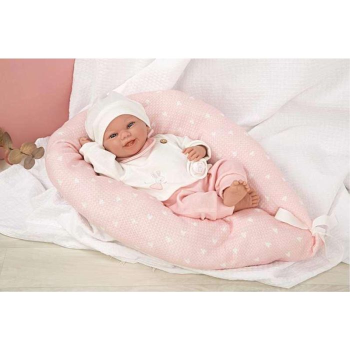 Muñeca Elegance Colin Rosa Con Cojin Lactancia. Incluye Chupete (Muñeco Con Peso) 40 Cm 1