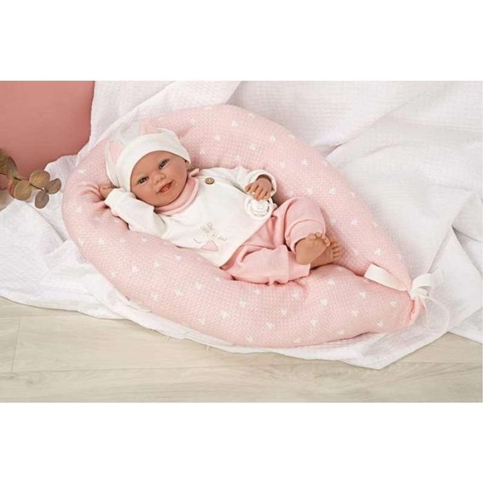 Muñeca Elegance Colin Rosa Con Cojin Lactancia. Incluye Chupete (Muñeco Con Peso) 40 Cm 2