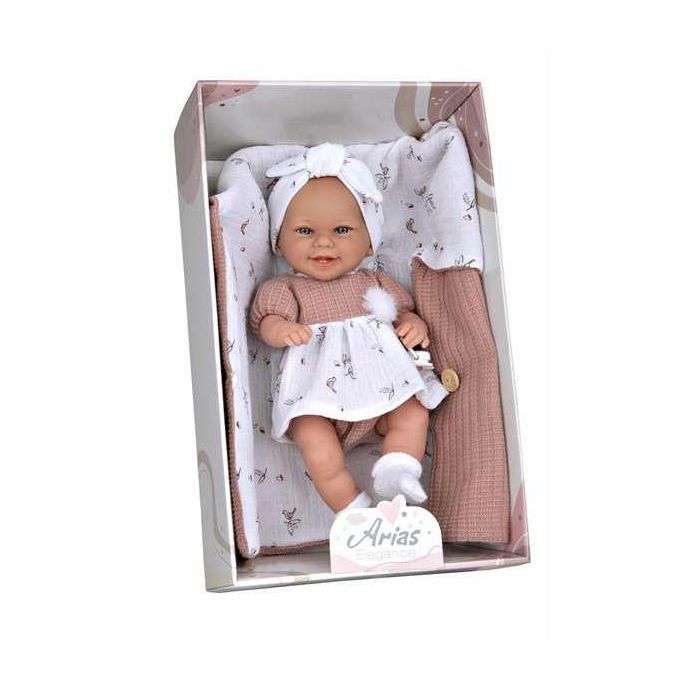 Muñeca elegance 33 cm babyto rosa c/saco de dormir (cuerpo vinyl, sexo niña)