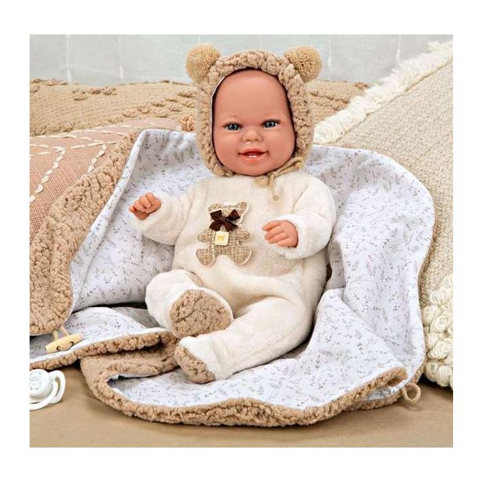 Muñeca Elegance Babyto marron con manta (muñeco de peso) 35 cm 6