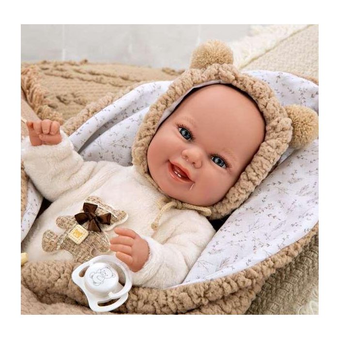 Muñeca Elegance Babyto marron con manta (muñeco de peso) 35 cm 7