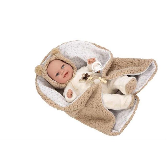 Muñeca Elegance Babyto marron con manta (muñeco de peso) 35 cm 19