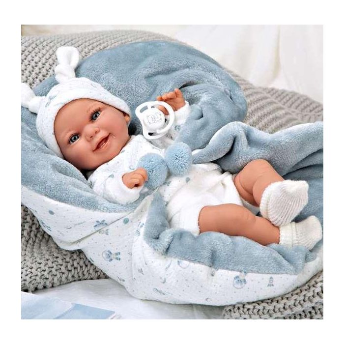 Muñeca Elegance 35Cm Babyto Azul C/ Manta 60830 Arias 3