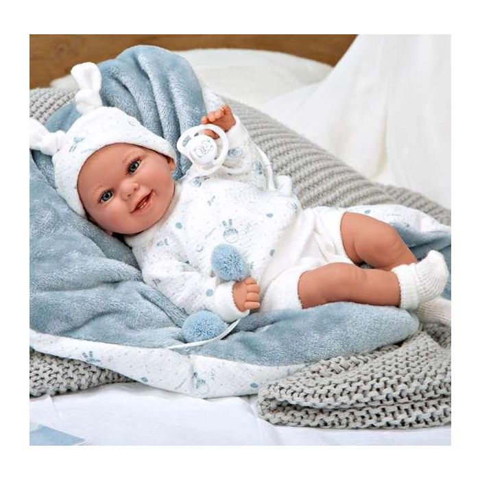 Muñeca Elegance 35Cm Babyto Azul C/ Manta 60830 Arias 4