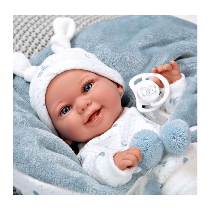 Muñeca Elegance 35Cm Babyto Azul C/ Manta 60830 Arias 8