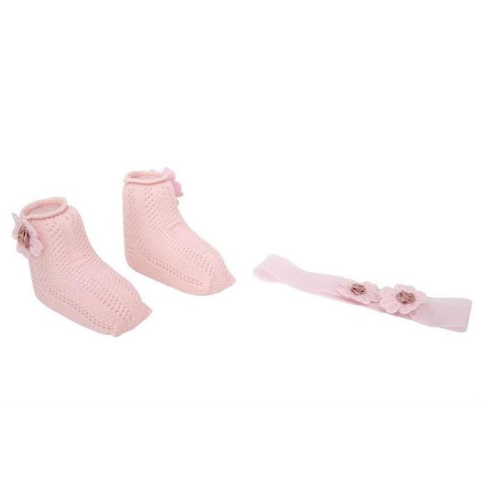 Set Calcetines Rosa Con Cinta Para La Cabeza