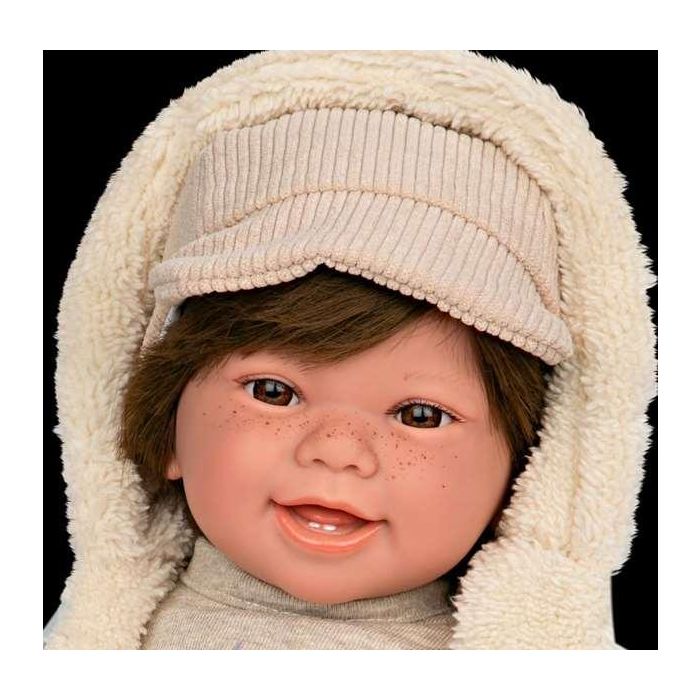 Muñeca elegance 45 cm zoe beige c/pelo c/mecanismo risa try me 1