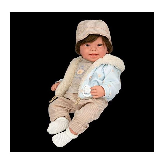 Muñeca elegance 45 cm zoe beige c/pelo c/mecanismo risa try me 2