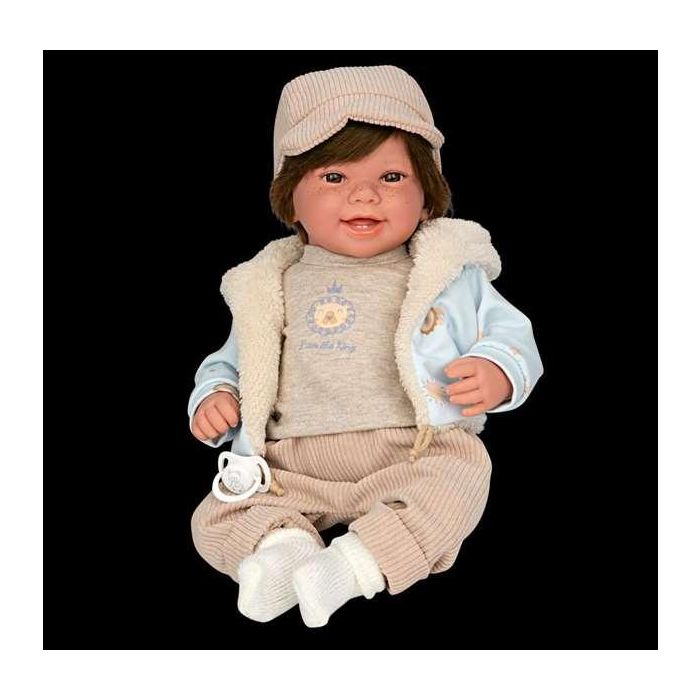 Muñeca elegance 45 cm zoe beige c/pelo c/mecanismo risa try me 4