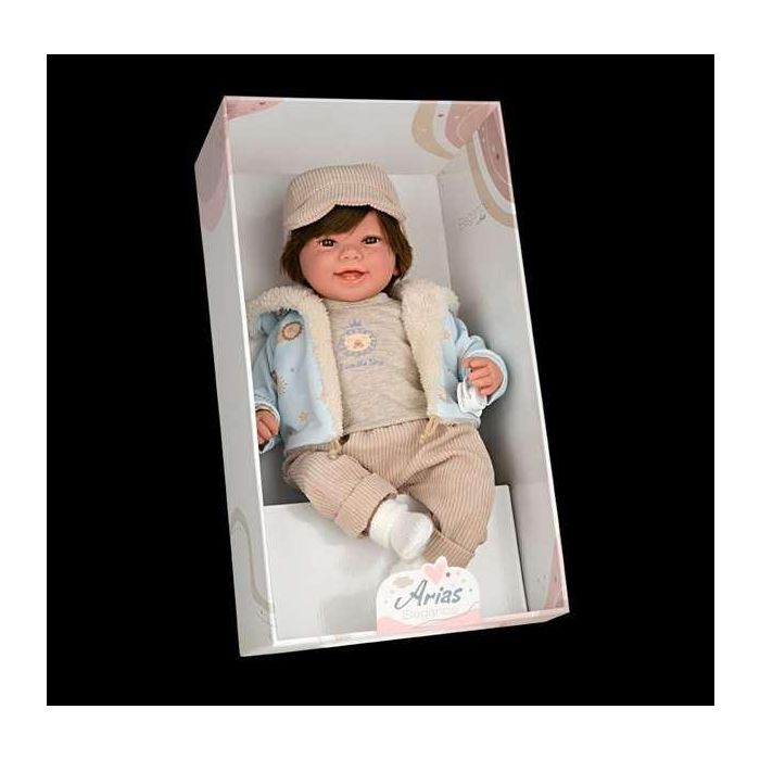 Muñeca elegance 45 cm zoe beige c/pelo c/mecanismo risa try me 5