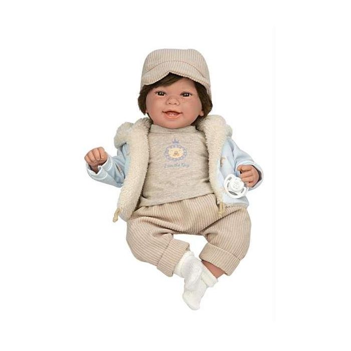 Muñeca elegance 45 cm zoe beige c/pelo c/mecanismo risa try me 9