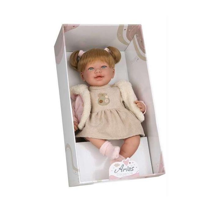 Muñeca elegance 45 cm adi beige c/pelo c/mecanismo risa try me