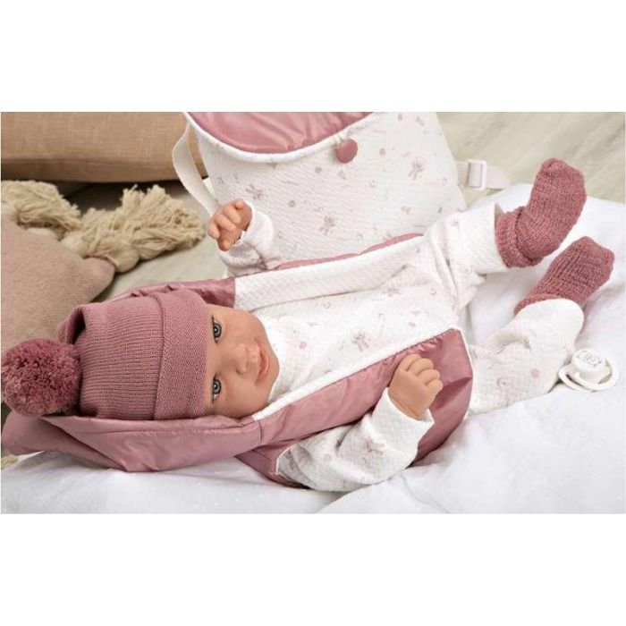 Muñeca elegance 45 cm adi rosa c/mochila (muñeco de peso) 14