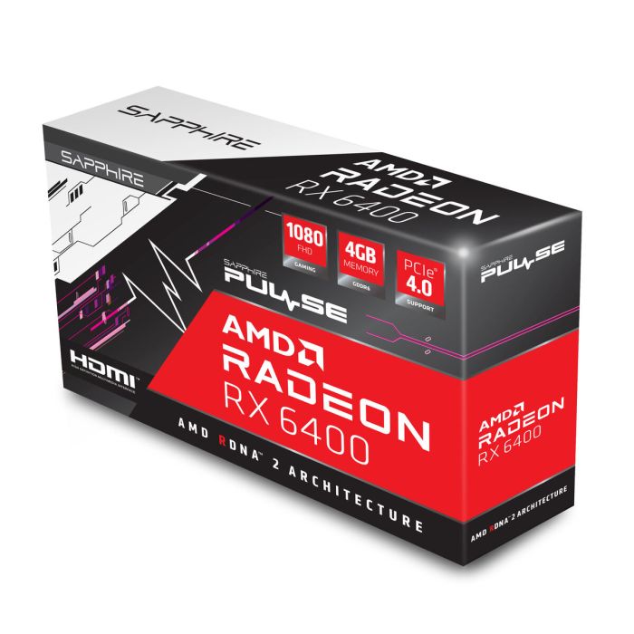 Tarjeta Gráfica Sapphire 11315-01-20G Radeon RX 6400 4 GB GDDR6 5 Tarjeta Gráfica Sapphire 11315-01-20G Radeon RX 6400 4 GB GDDR6 5