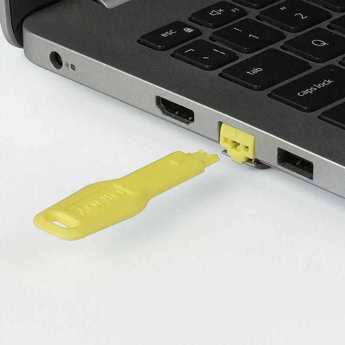 Lindy RJ45 Port Locks Yellow, 10x + 1 Key 2 Lindy RJ45 Port Locks Yellow, 10x + 1 Key 2