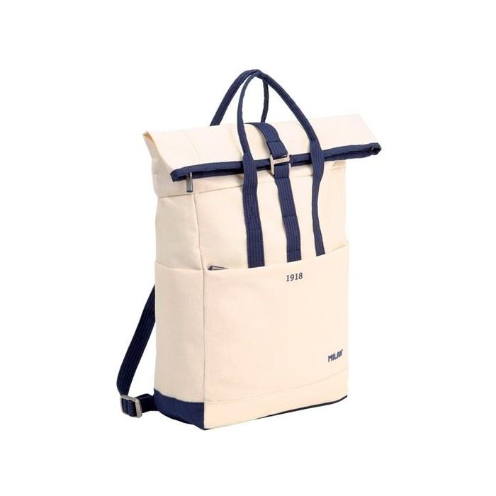 Milan Mochila Urbana C-Cierre Superior Enrrollable 10 L Serie 1918 Beige