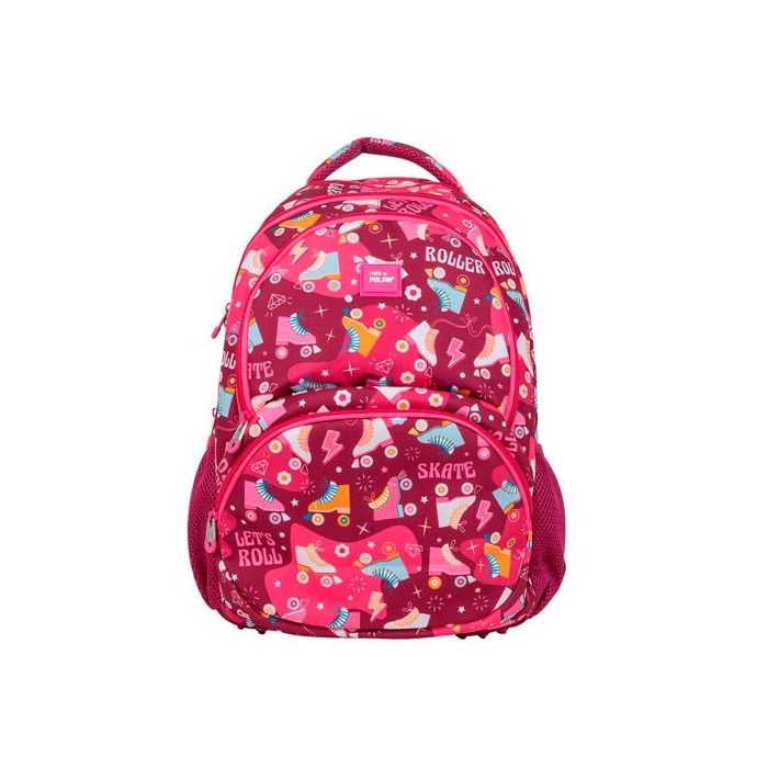 Milan Mochila Escolar 4 Cremalleras 25 L Serie Especial Roller Rosa