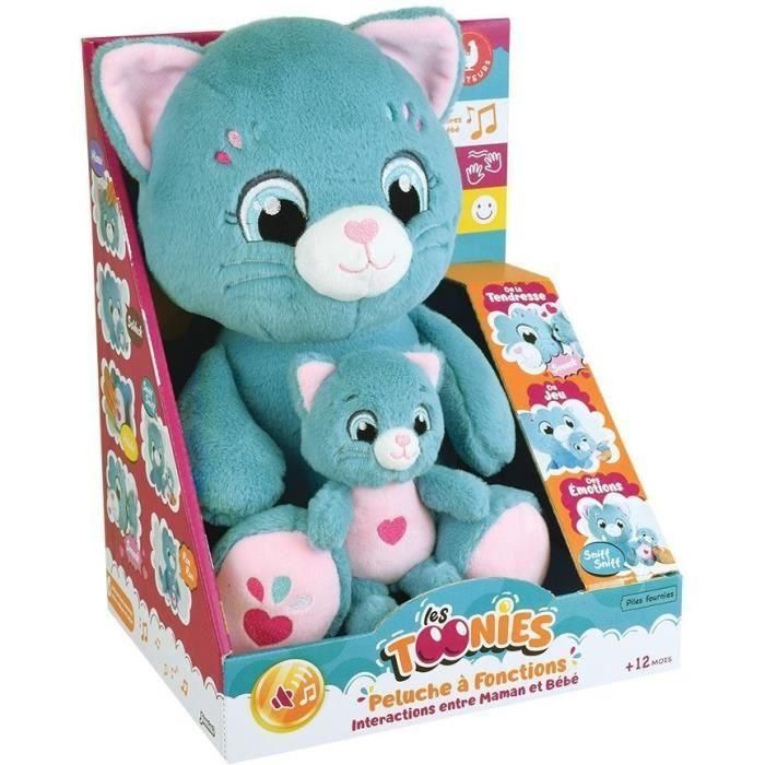 JEMINI JEM3298060244985 Peluche Suave Toonies: Mamá Gata Interactiva y su Cría - +/- 26 cm, 6 Funciones 3 JEMINI JEM3298060244985 Peluche Suave Toonies: Mamá Gata Interactiva y su Cría - +/- 26 cm, 6 Funciones 3