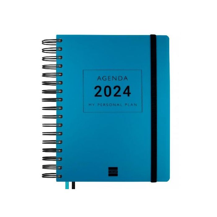 Finocam agenda tempus "my personal plan" 1/4 1dp 155x217mm azul 2024 Finocam agenda tempus "my personal plan" 1/4 1dp 155x217mm azul 2024