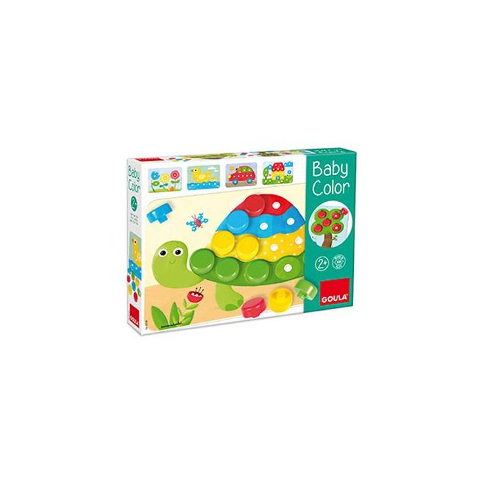 Juego educativo mosaico baby color de madera goula 26 piezas 30x22x5 cm