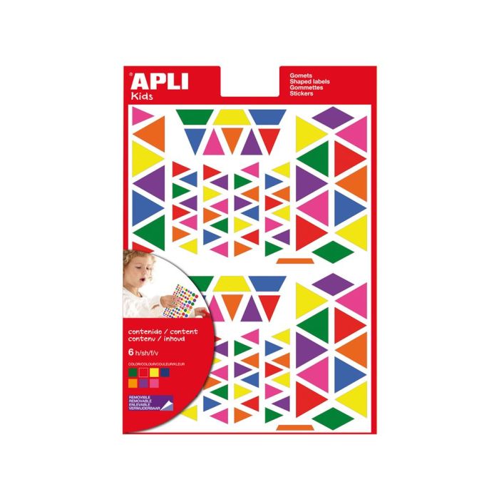 Gomets Apli Autoadhesivo Triangulo Multicolor Blister De 720 Unidades Surtidas 1