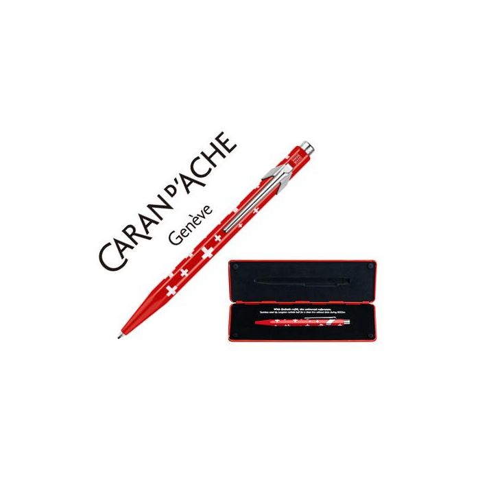 Boligrafo Caran D'Ache 849 Total Swiss Con Estuche Punta Media