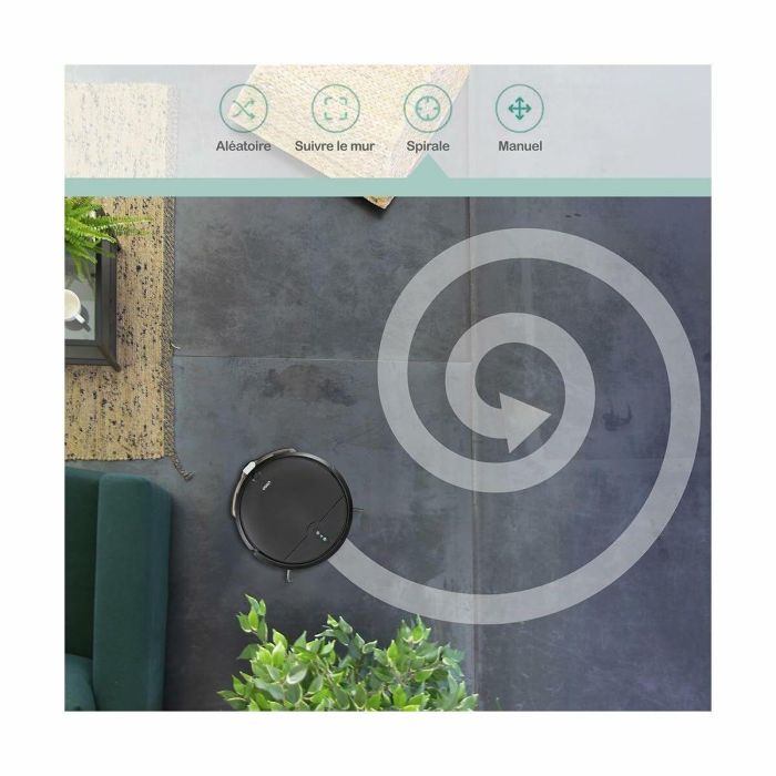 Livoo Robot aspirador conectado DOH145 WASH'UP - 1000 Pa - 70 min - 2 depósitos - Negro 2